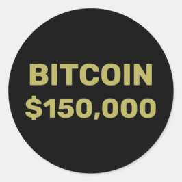 Bitcoin 150000 Celebration Runder Aufkleber
