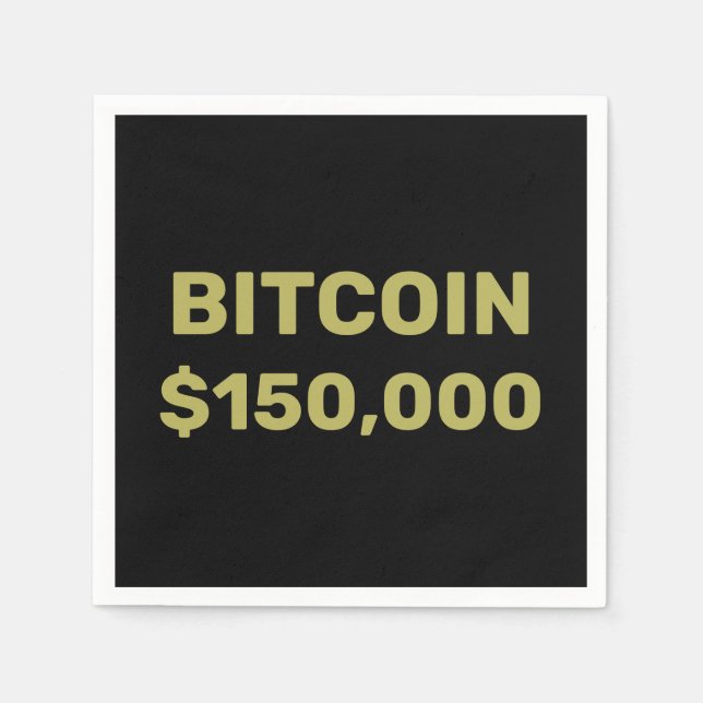 Bitcoin 150000 Celebration Serviette (Vorderseite)