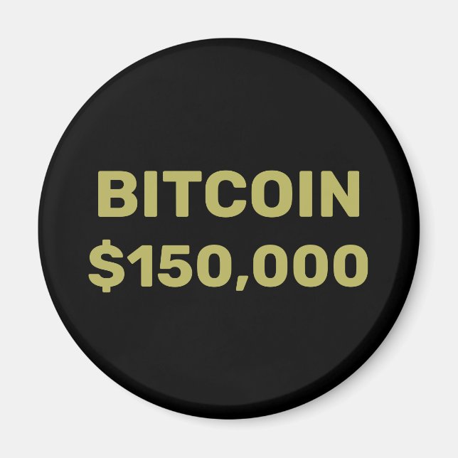Bitcoin 150000 Feier Magnet (Vorne)