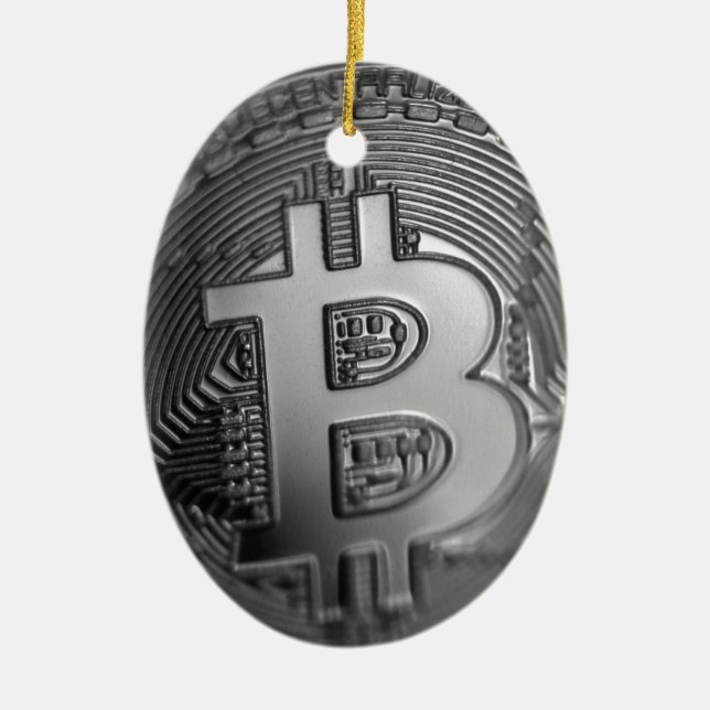 Bitcoin 16 keramik ornament (Vorne)