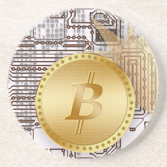 Bitcoin 18 sandstein untersetzer (Vorne)