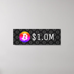 Bitcoin $ 1,0 Millionen (1.000.000 $) eine Million Leinwanddruck