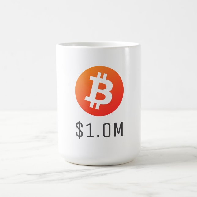 Bitcoin $ 1,0 Millionen (1.000.000 $) eine Million Verwandlungstasse (Zentrum)