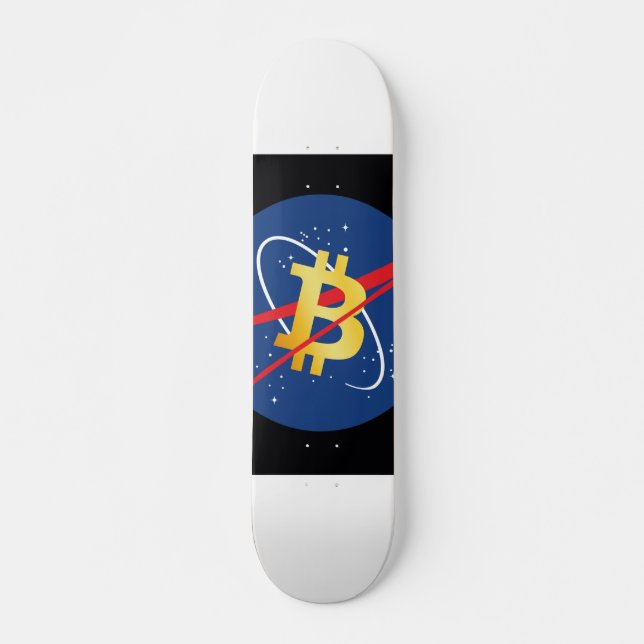 #Bitcoin 2 Moon Skateboard (Vorne)