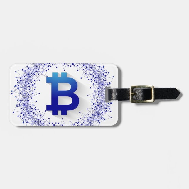 Bitcoin 5 gepäckanhänger (Vorderseite horizontal)