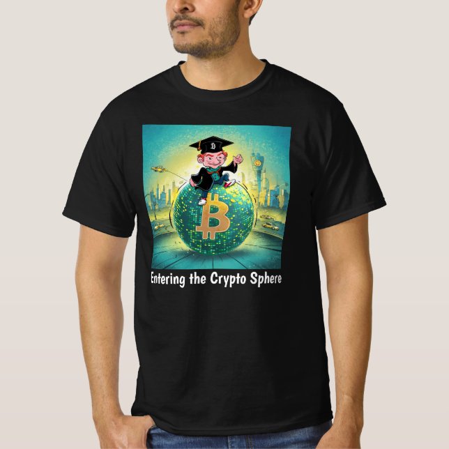 Bitcoin Abschluss Black T-Shirt (Vorderseite)