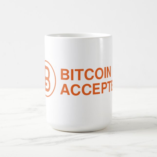 Bitcoin accepté Mug (Centre)