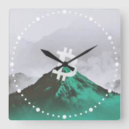 Bitcoin All-Time-High (ATH) Quadratische Wanduhr