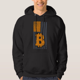 Bitcoin American Flag Btc Crypto Vintag Retro in Hoodie