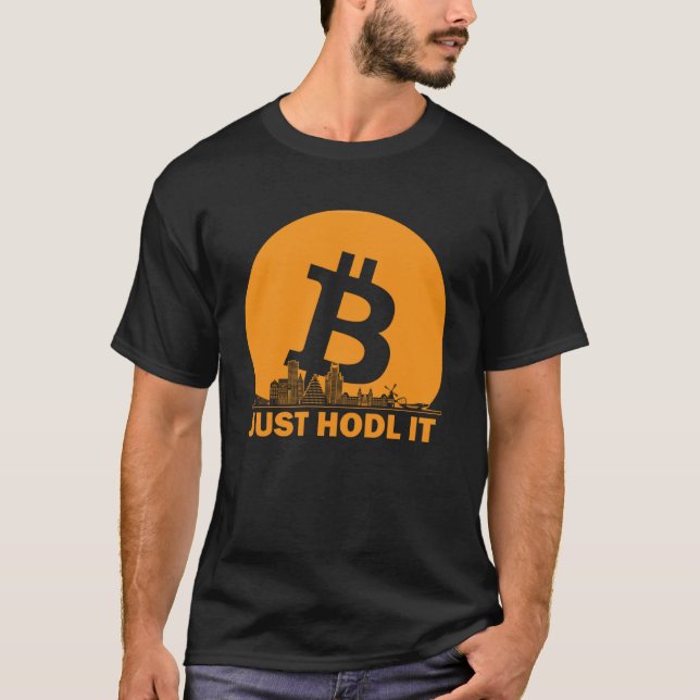 Bitcoin Amsterdam Skyline Amsterdam Bitcoin Maxim T-Shirt (Vorderseite)