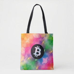 Bitcoin Aquarell (Stil 1 - Genesis) Tasche