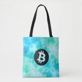 Bitcoin Aquarell (Stil 3 - Strandleben) Tasche