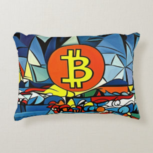 Bitcoin Art Dekokissen