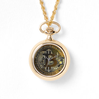 Bitcoin Art Gold Frauen beobachten Armbanduhr