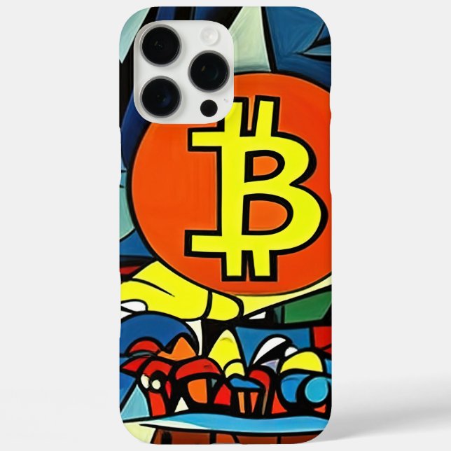Bitcoin Art iPhone 16 Pro Max Hülle (Rückseite)