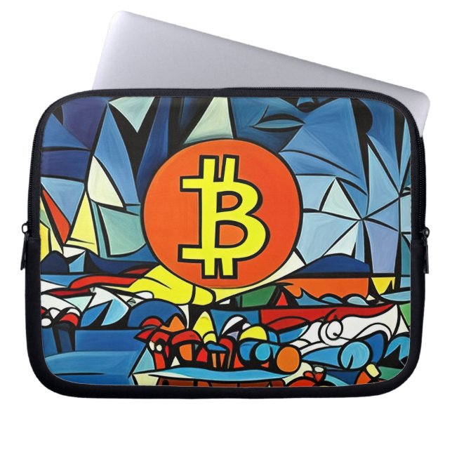 Bitcoin Art Laptopschutzhülle (Vorderseite)