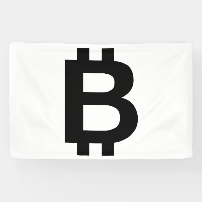 Bitcoin B Bold 2,5x4 Vinyl Banner (Horizontal)