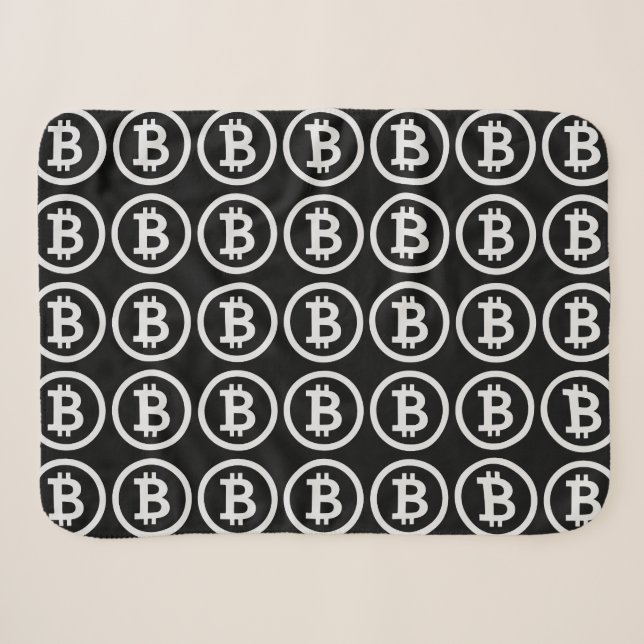 Bitcoin B Dollar Zeichenkrypto Sherpadecke (Vorderseite (Horizontal))