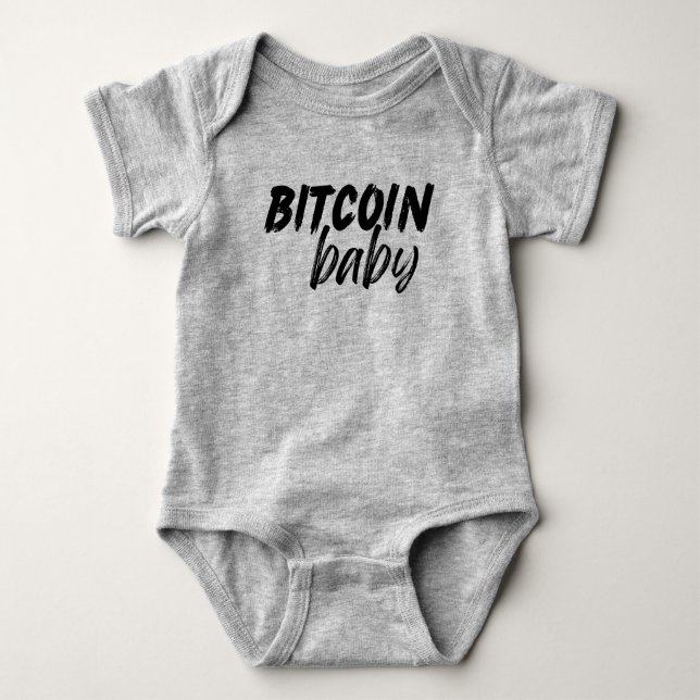 Bitcoin BABY Krypto-Street-Style-Geschenk Bitcoin Baby Strampler (Vorderseite)