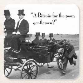 Bitcoin Beggar Rechteckiger Pappuntersetzer