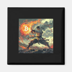 Bitcoin Black Strap Judo Martial Arts Karate Magnet