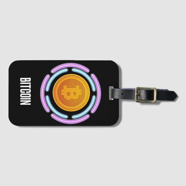 Bitcoin-Blei Gepäckanhänger (Vorderseite (Horizontal))