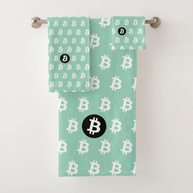 Bitcoin Bleu Vert Clair (En situation)