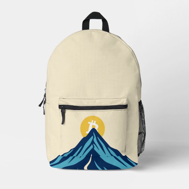 Bitcoin-Boom Bedruckter Rucksack (Vorderseite)