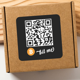 Bitcoin (BTC) Ballet QR Code Sticker - Square