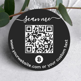 Bitcoin (BTC) Brieftasche QR-Code-Aufkleber Runder Aufkleber