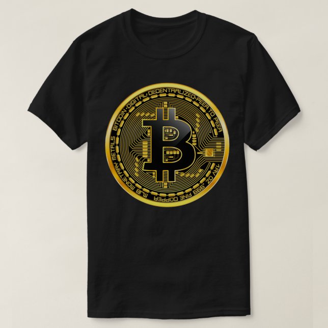 Bitcoin btc Kryptoaktienhandel T-Shirt (Design vorne)