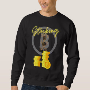 Bitcoin Btc Stack Sats Kryptowährung Satoshi Cryp Sweatshirt