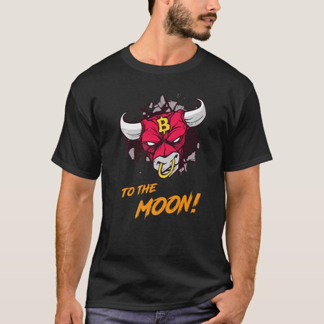 Bitcoin Btc to Moon Blockchain Bitcoin B T-Shirt (Vorderseite)