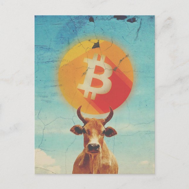 Bitcoin Bull All-Time-High (ATH) Postkarte (Vorderseite)