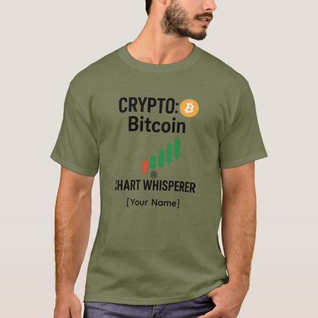 Bitcoin Chart Whisperer Benutzerdefinierter Pullov T-Shirt (Vorderseite)