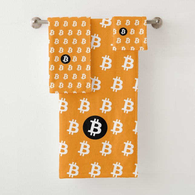 Bitcoin Classic Orange Badhandtuch Set (Insitu)