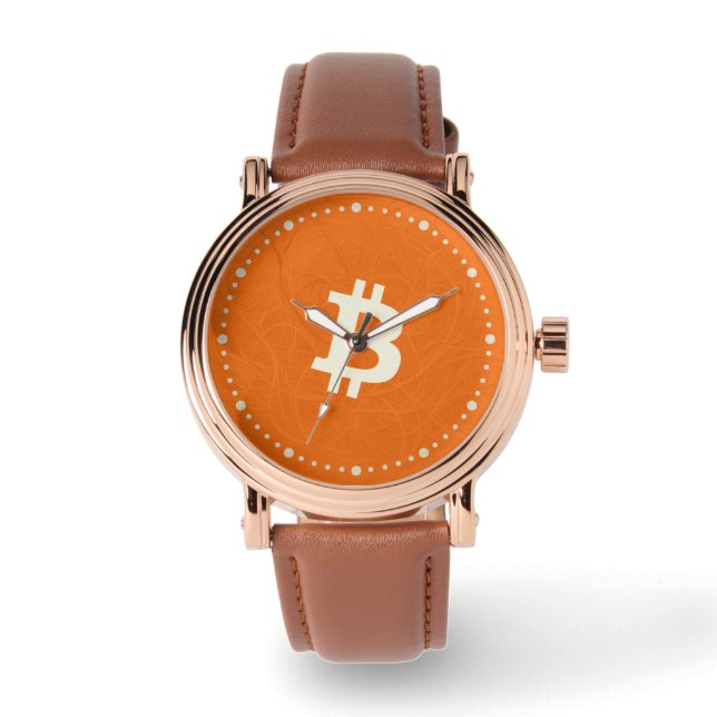 Bitcoin Classic Orange (Neuron) Armbanduhr (Vorderseite)