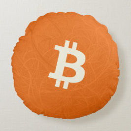 Bitcoin Classic Orange (Neuron) Rundes Kissen