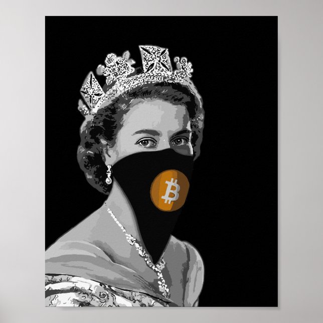 BITCOIN CRYPTO-CRYPTO-QUEEN POSTER (Vorne)