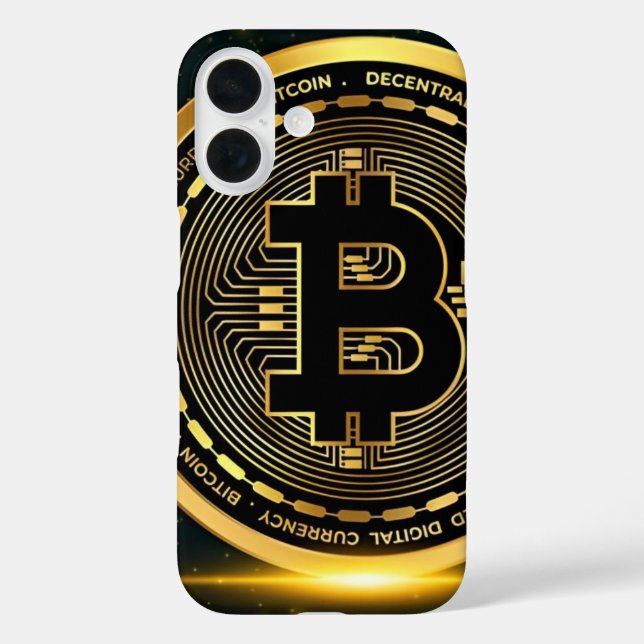 Bitcoin Crypto- iPhone 16 Hülle (Rückseite)