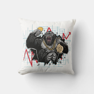 Bitcoin Crypto Market - BTC Trading Gift Kissen