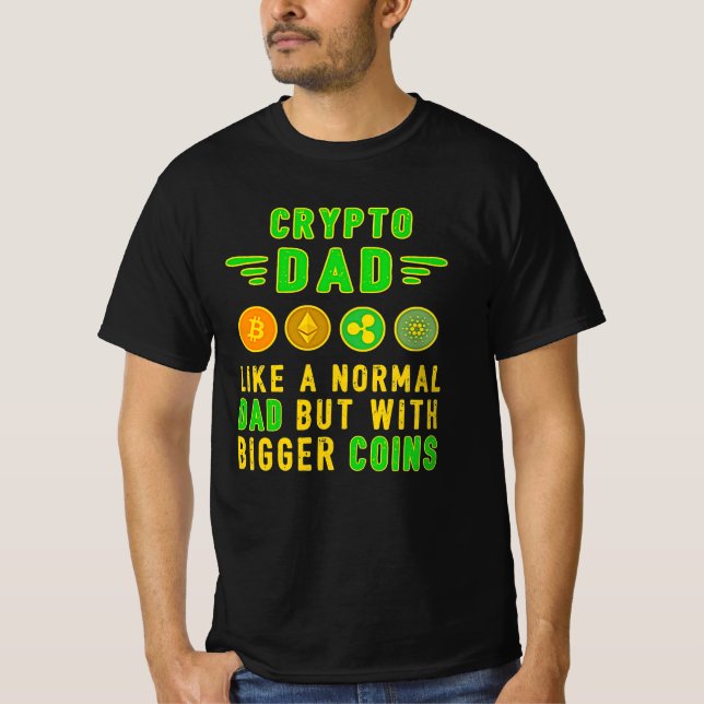 Bitcoin Crypto Pater Vater Trader Crypto T-Shirt (Vorderseite)