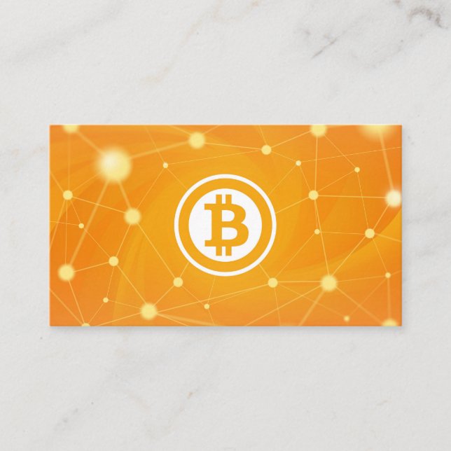 Bitcoin Cryptocurrency Visitenkarte (Vorderseite)