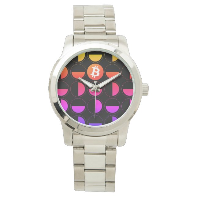 Bitcoin Designer Armbanduhr (Vorderseite)