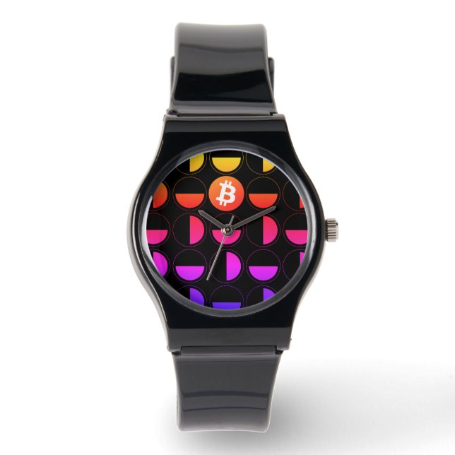 Bitcoin Designer Armbanduhr (Vorderseite)