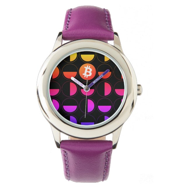 Bitcoin Designer Armbanduhr (Vorderseite)