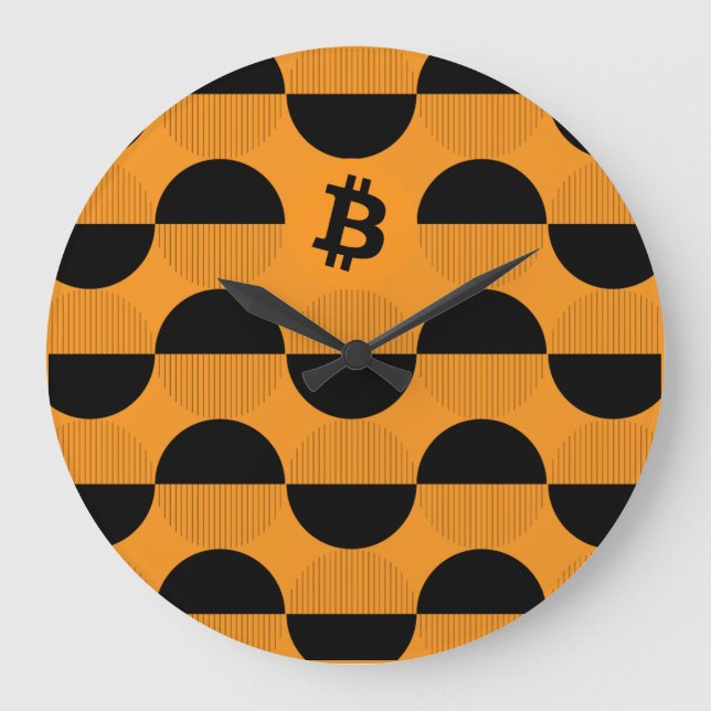 Bitcoin Designer Watch Große Wanduhr (Vorderseite)