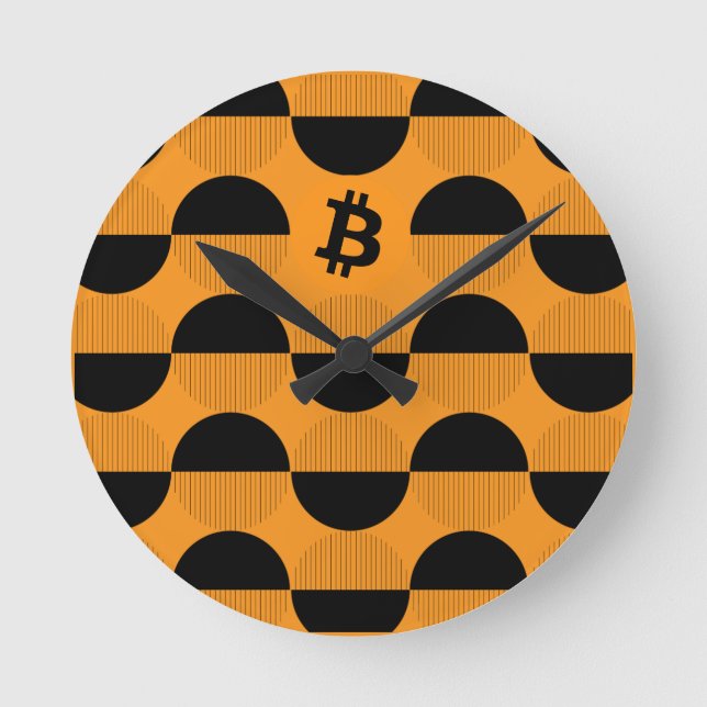 Bitcoin Designer Watch Runde Wanduhr (Vorderseite)