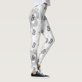 Bitcoin Digital Money White Cryptowährung Leggings