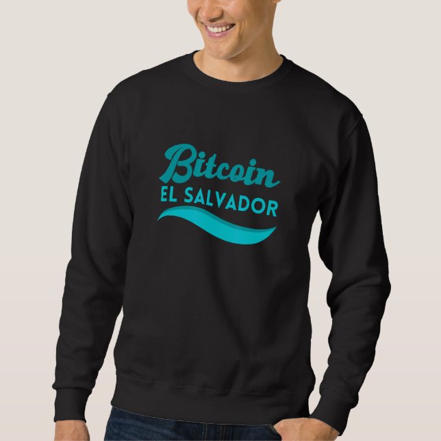 Bitcoin El Salvador Retro Kryptowährung Sweatshirt (Vorderseite)